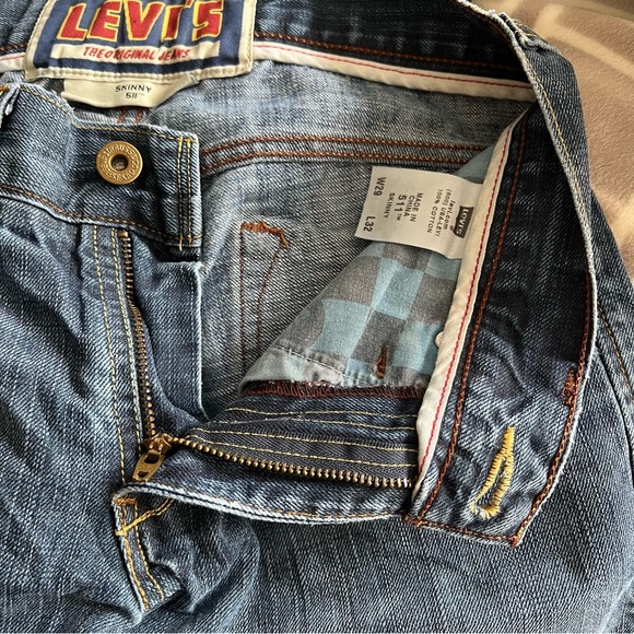 LEVI’S 511™ SKINNY FIT® FLEX MEN'S 100% cotton blue JEANS size 29W 32L - Picture 10 of 16